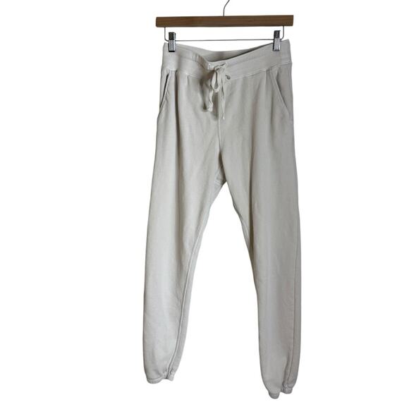 Unsubscribed Cotton French Terry Joggers in Natural Womens Size XS minimalist - Picture 12 of 12